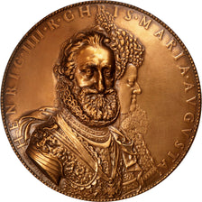 FRANCE, History, French Fifth Republic, Medal, MS(65-70), Bronze, 100, 476.00