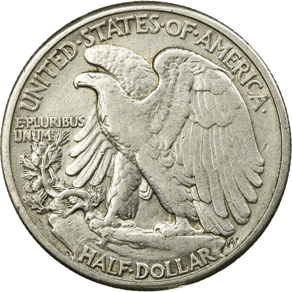 Coin, United States, Walking Liberty Half Dollar, Half Dollar, 1942, U.S. Mint