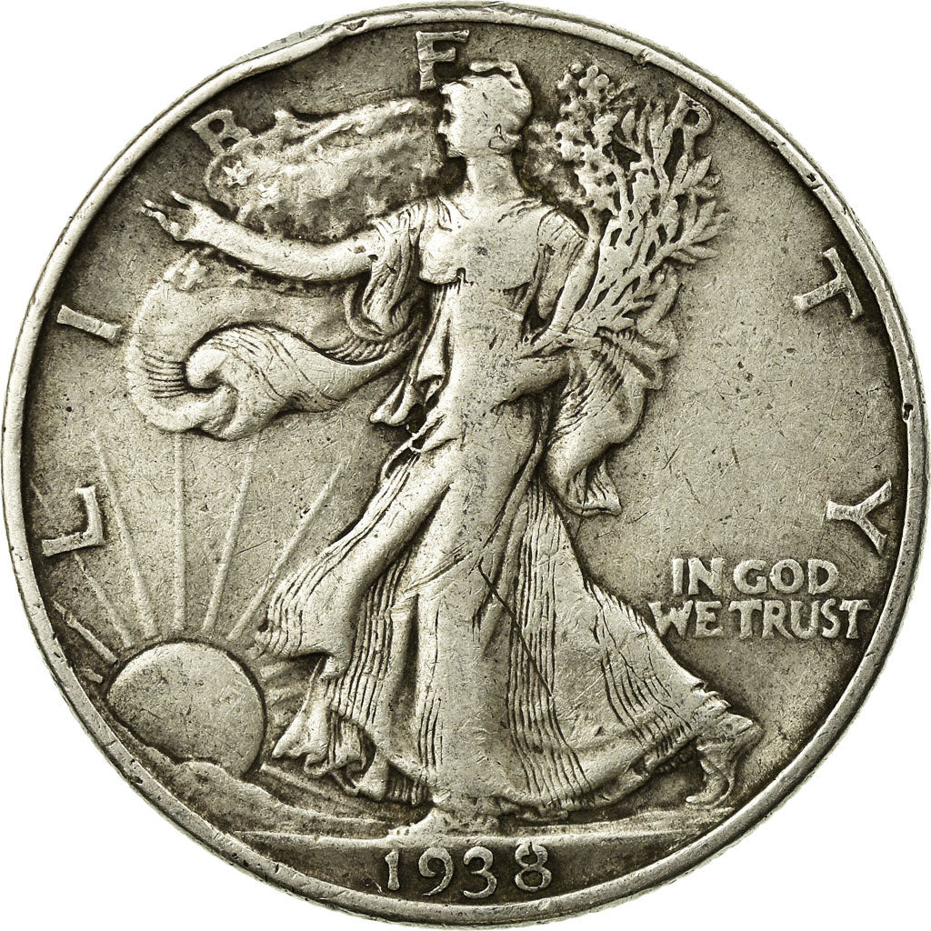 Moneda, Estados Unidos, Walking Liberty Half Dollar, Half Dollar, 1938, U.S.