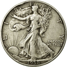 Moneda, Estados Unidos, Walking Liberty Half Dollar, Half Dollar, 1938, U.S.