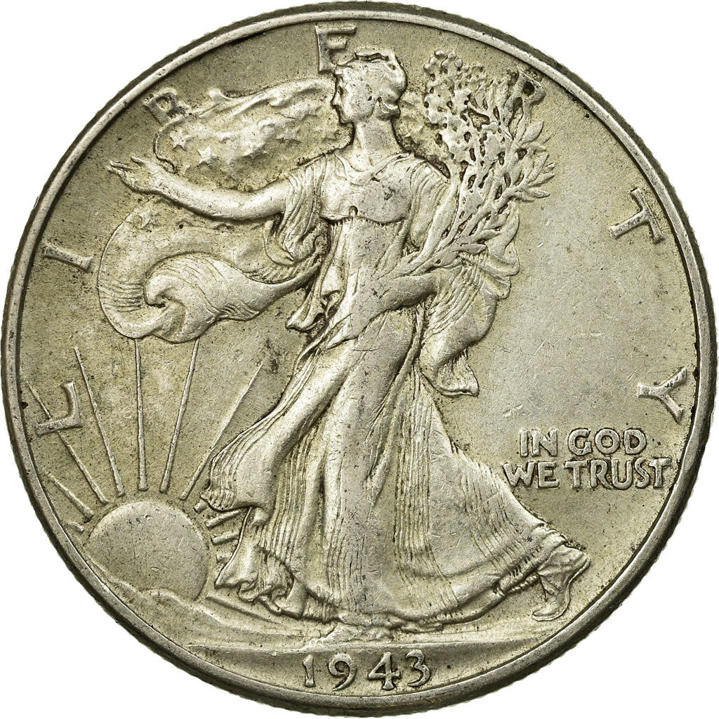 Moneta, Stati Uniti, Walking Liberty Half Dollar, Half Dollar, 1943, U.S. Mint