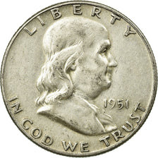 Moneta, Stati Uniti, Franklin Half Dollar, Half Dollar, 1951, U.S. Mint
