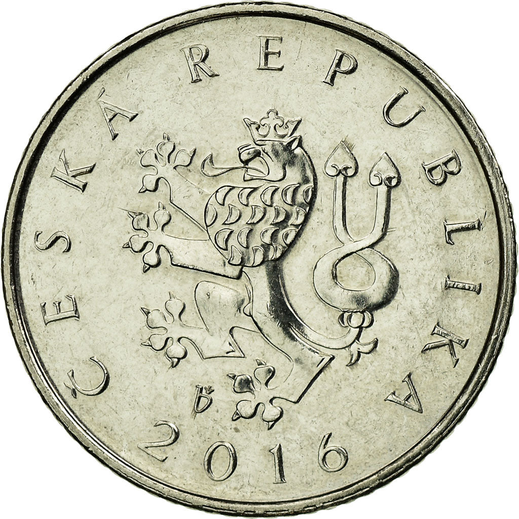 Moeda, República Checa, Koruna, 2016, EF(40-45), Aço Niquelado