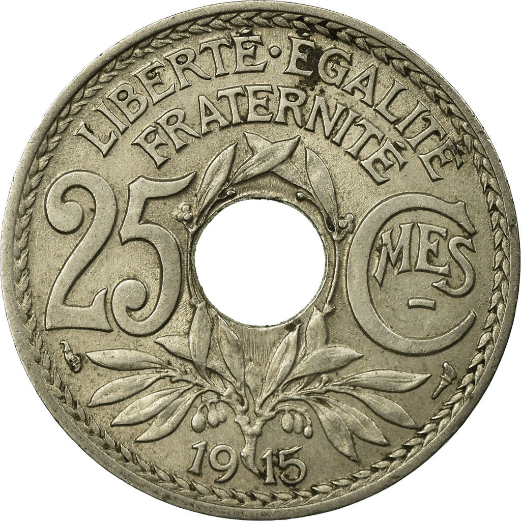 Coin, France, Lindauer, 25 Centimes, 1915, VF(30-35), Nickel, KM:867