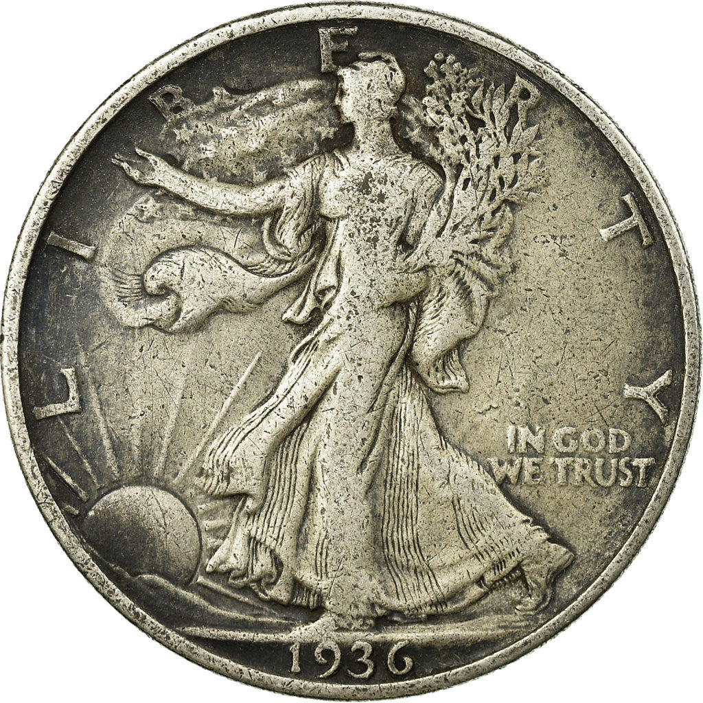 Münze, Vereinigte Staaten, Walking Liberty Half Dollar, Half Dollar, 1936, U.S.