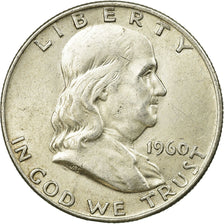 Coin, United States, Franklin Half Dollar, Half Dollar, 1960, U.S. Mint, Denver