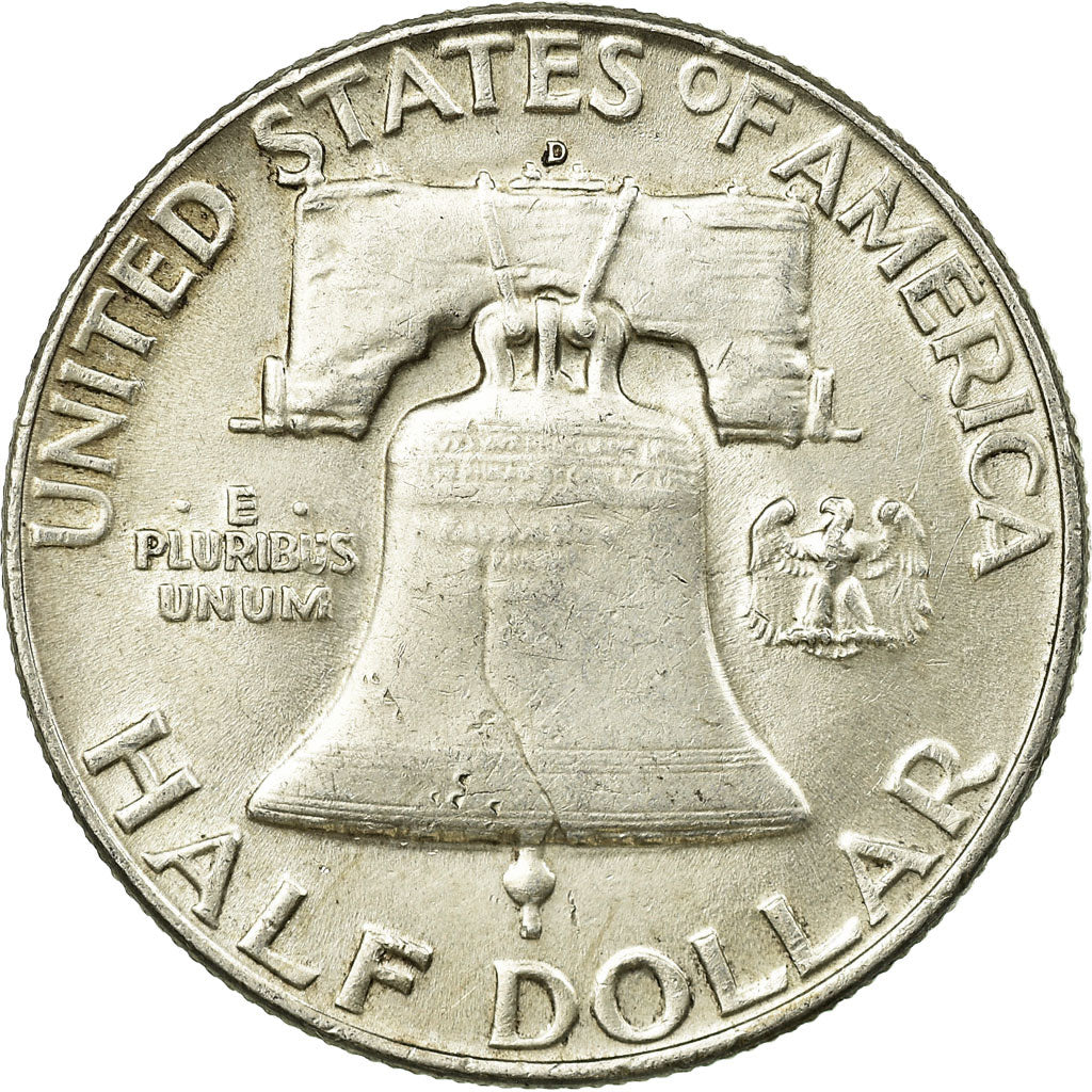Coin, United States, Franklin Half Dollar, Half Dollar, 1960, U.S. Mint, Denver