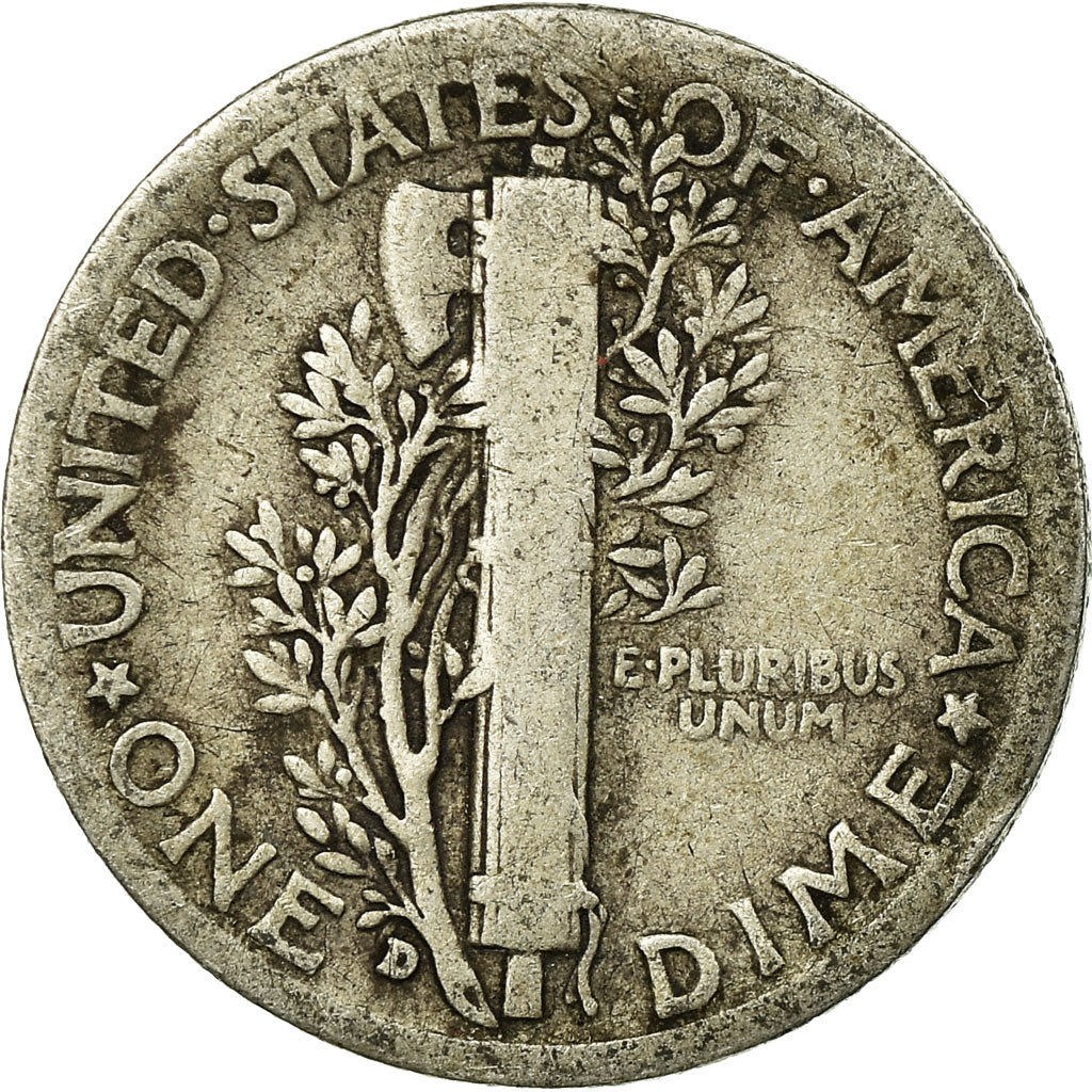 Moneta, Stati Uniti, Mercury Dime, Dime, 1935, U.S. Mint, Denver, MB+, Argento