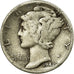 Monnaie, États-Unis, Mercury Dime, Dime, 1942, U.S. Mint, Denver, TB+, Argent