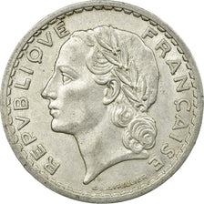 Moneta, Francia, Lavrillier, 5 Francs, 1946, Castelsarrasin, BB, Alluminio