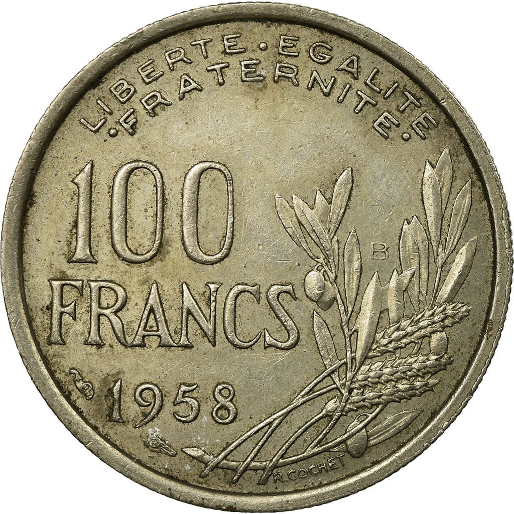 Coin, France, Cochet, 100 Francs, 1958, Beaumont - Le Roger, EF(40-45)