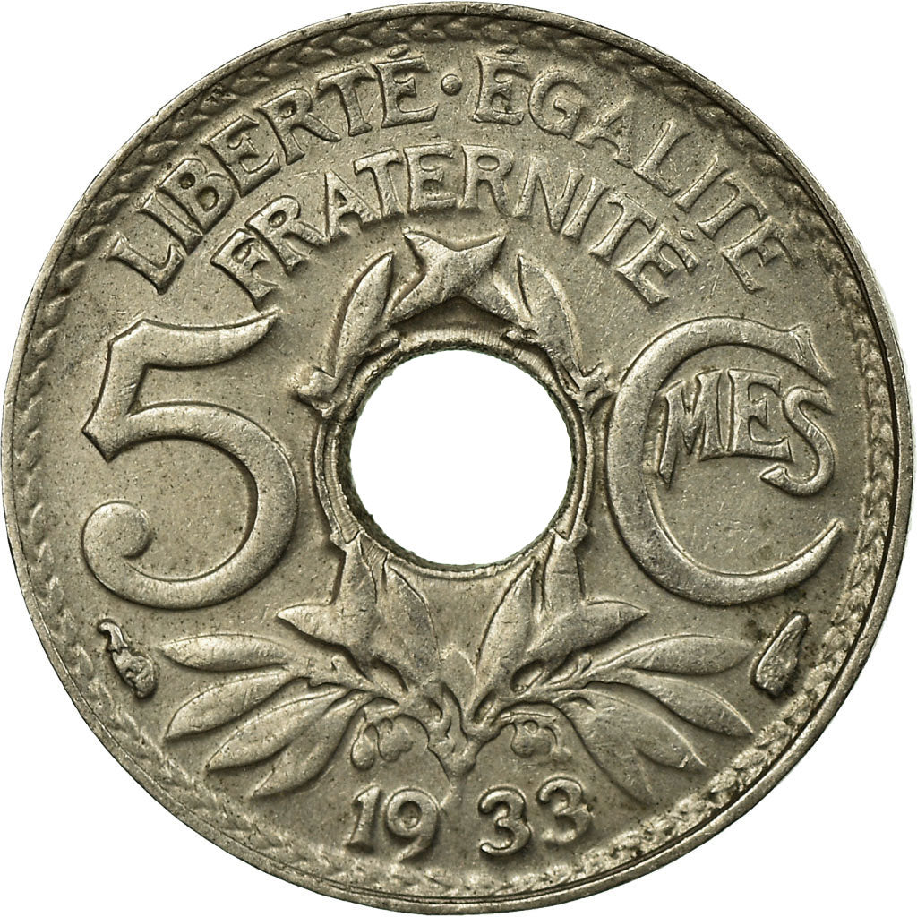 Coin, France, Lindauer, 5 Centimes, 1933, Paris, EF(40-45), Copper-nickel