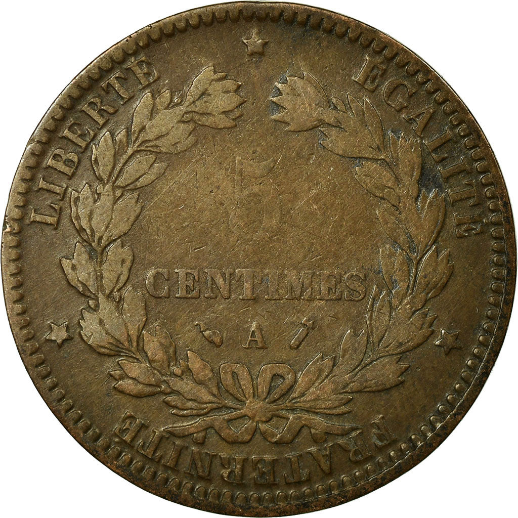Moneta, Francja, Cérès, 5 Centimes, 1896, Paris, VF(30-35), Bronze, KM:821.1