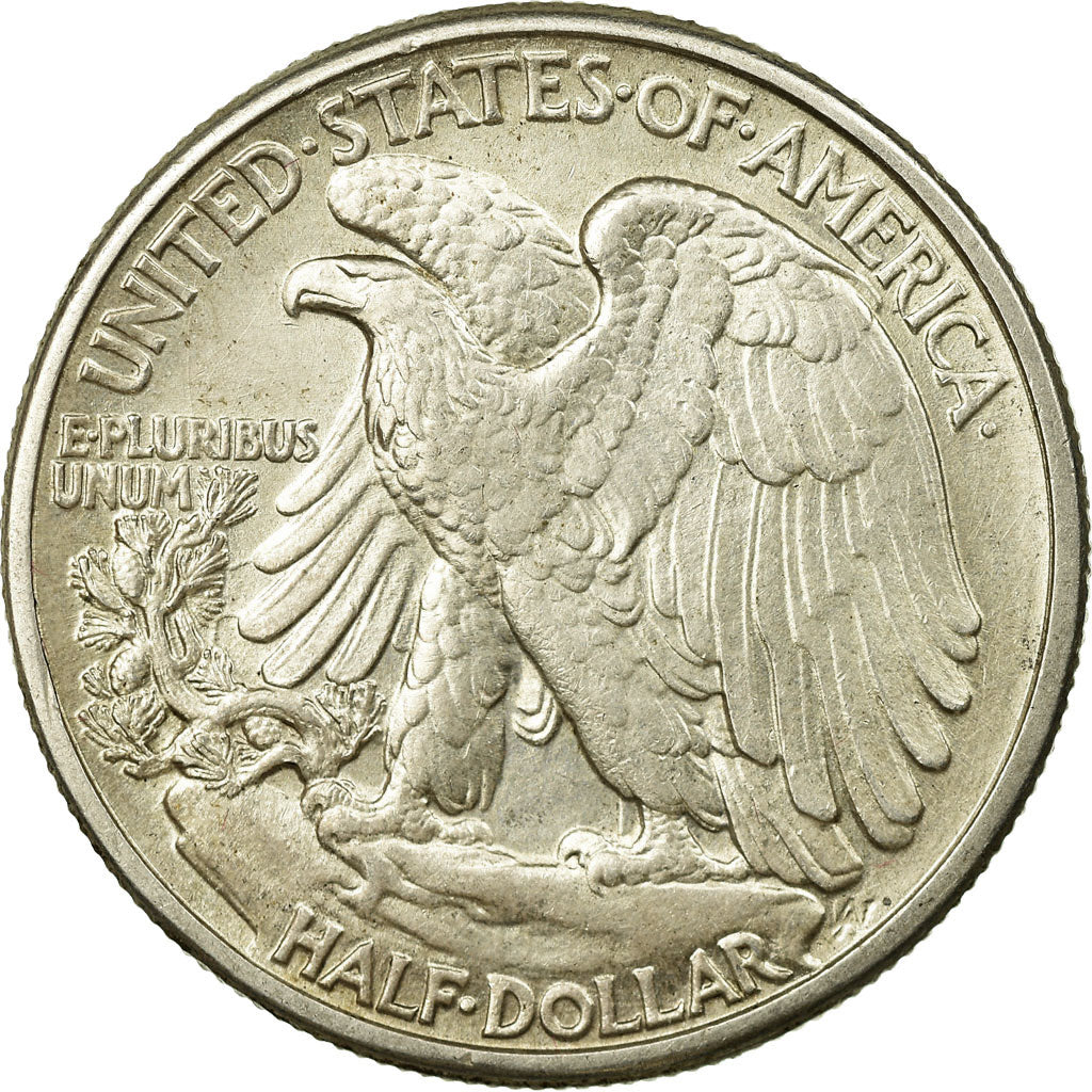 Coin, United States, Walking Liberty Half Dollar, Half Dollar, 1942, U.S. Mint