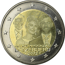 Luxembourg, 2 Euro, 2012, AU(55-58), Bi-Metallic, KM:120