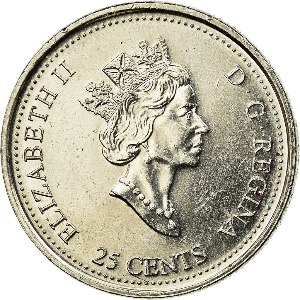 Coin, Canada, Elizabeth II, 25 Cents, 1999, Royal Canadian Mint, Ottawa