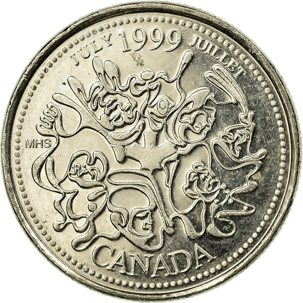 Coin, Canada, Elizabeth II, 25 Cents, 1999, Royal Canadian Mint, Ottawa