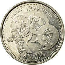 Coin, Canada, Elizabeth II, 25 Cents, 1999, Royal Canadian Mint, Ottawa