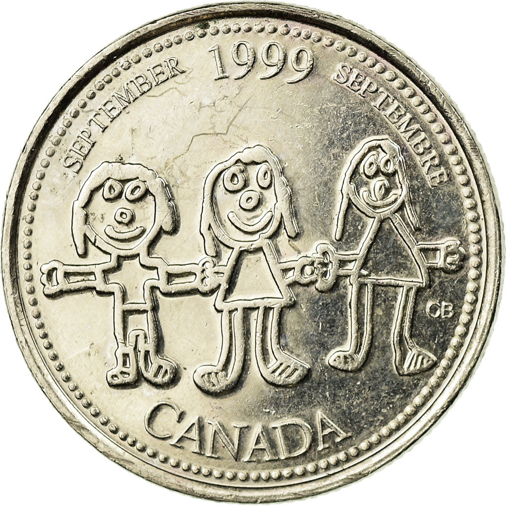Coin, Canada, Elizabeth II, 25 Cents, 1999, Royal Canadian Mint, Ottawa