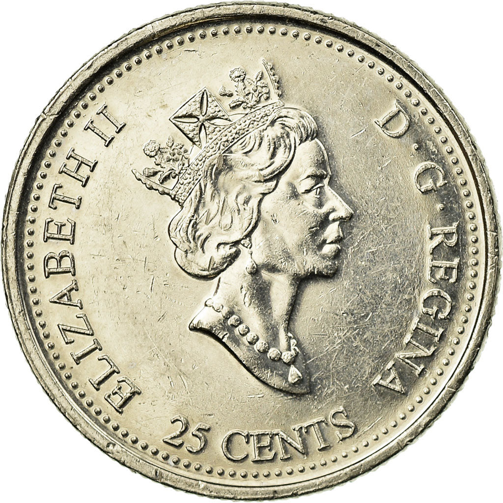 Coin, Canada, Elizabeth II, 25 Cents, 1999, Royal Canadian Mint, Ottawa