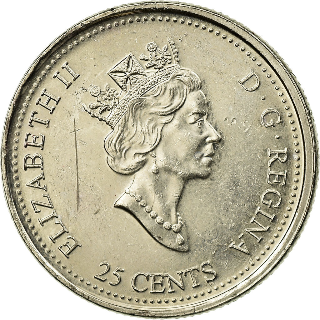 Coin, Canada, Elizabeth II, 25 Cents, 1999, Royal Canadian Mint, Ottawa
