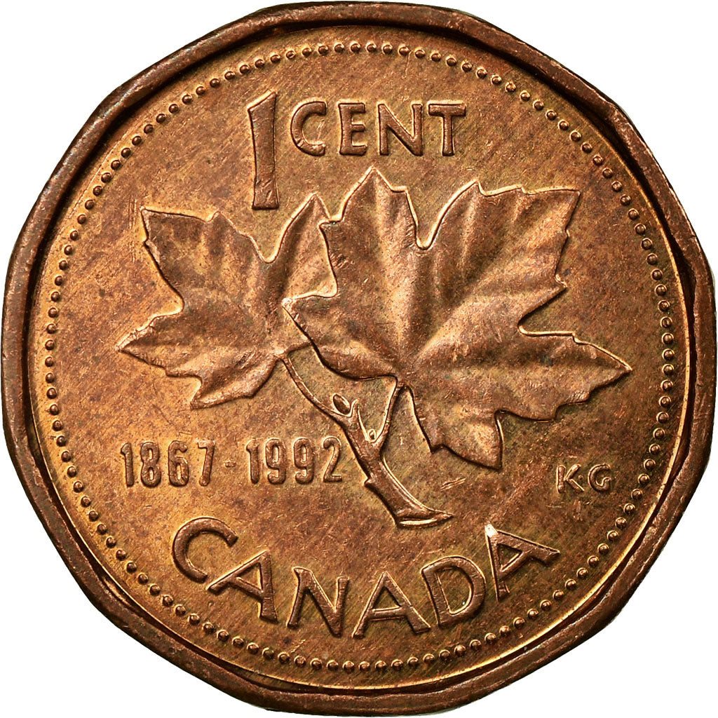 Coin, Canada, Elizabeth II, Cent, 1992, Royal Canadian Mint, Ottawa, EF(40-45)