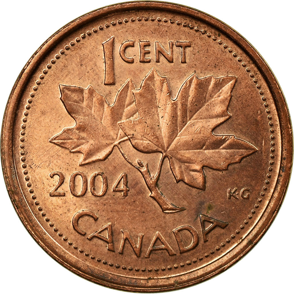 Coin, Canada, Elizabeth II, Cent, 2004, Royal Canadian Mint, VF(30-35), Copper