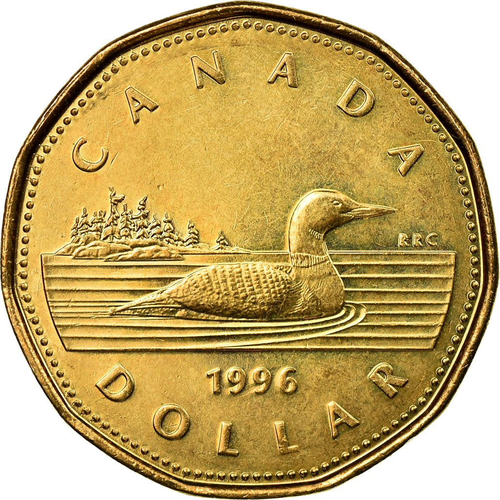 Coin, Canada, Elizabeth II, Dollar, 1996, Royal Canadian Mint, Ottawa