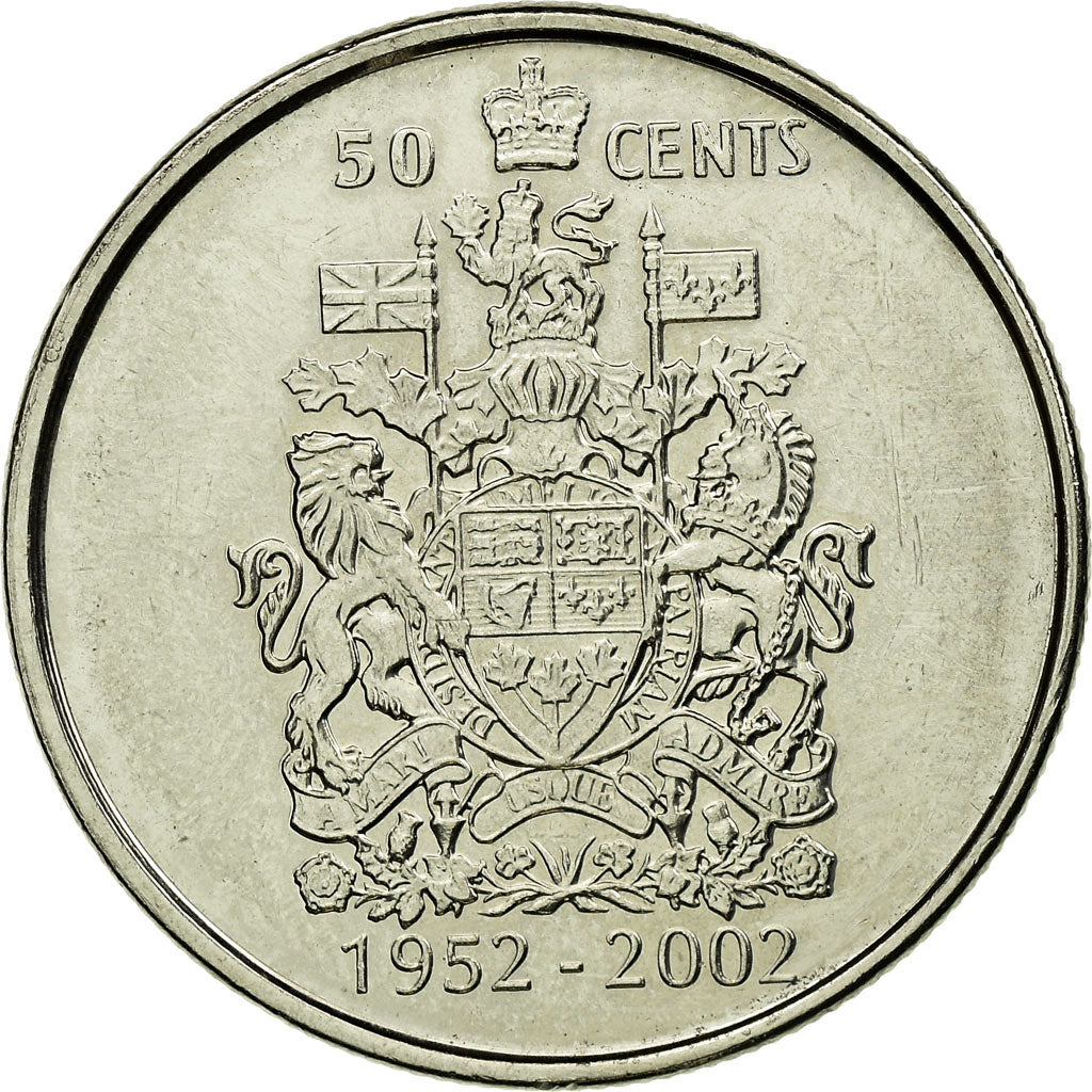 Coin, Canada, Elizabeth II, 50 Cents, 2002, Royal Canadian Mint, EF(40-45)