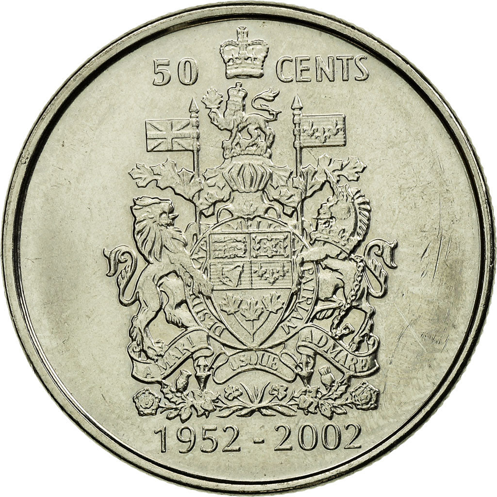 Coin, Canada, Elizabeth II, 50 Cents, 2002, Royal Canadian Mint, EF(40-45)