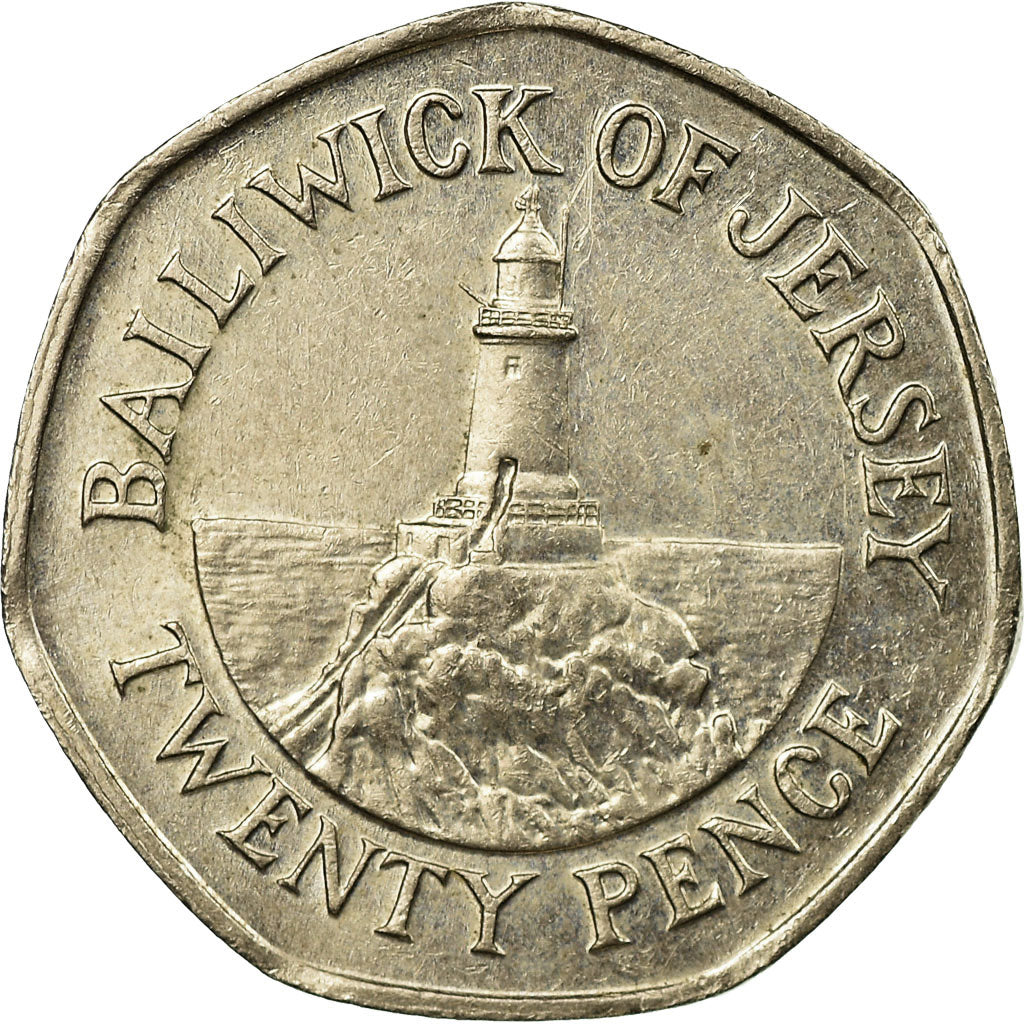 Coin, Jersey, Elizabeth II, 20 Pence, 1997, EF(40-45), Copper-nickel, KM:66