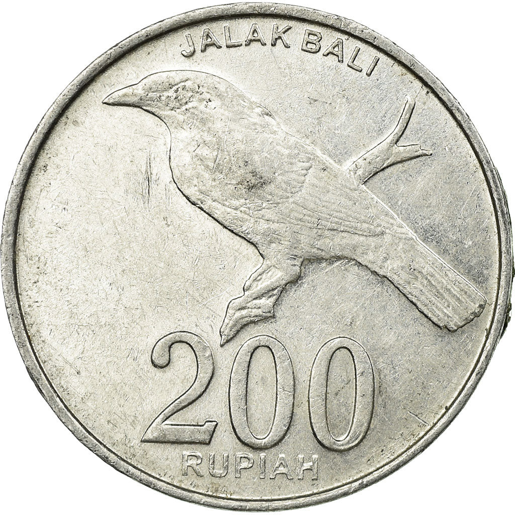 Munten, Indonesië, 200 Rupiah, 2003, Perum Peruri, FR+, Aluminium, KM:66