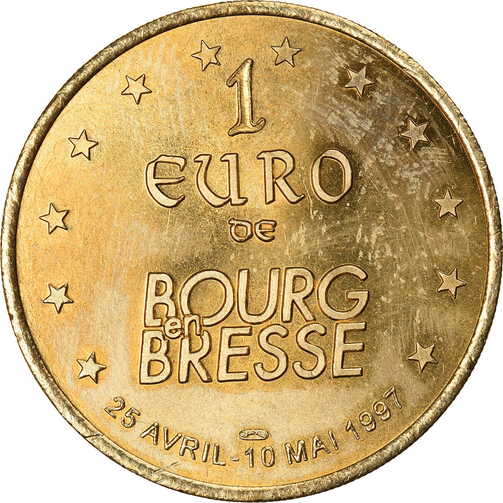 France, Token, Euro de Bourg-en-Bresse, Eglise de Brou, 1997, MS(60-62)