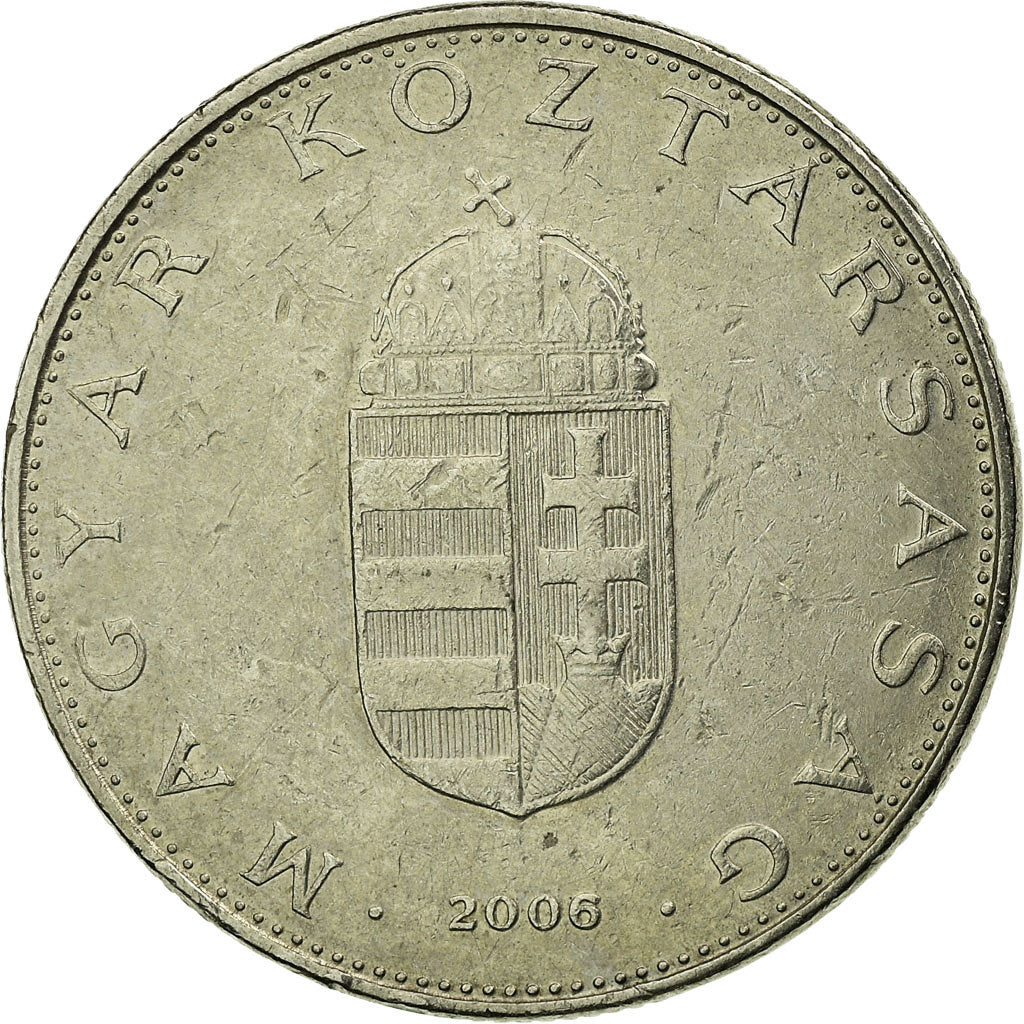 Munten, Hongarije, 10 Forint, 2006, Budapest, ZF, Copper-nickel, KM:695