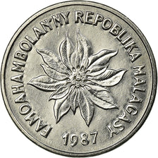 Coin, Madagascar, Franc, 1987, Paris, EF(40-45), Stainless Steel, KM:8