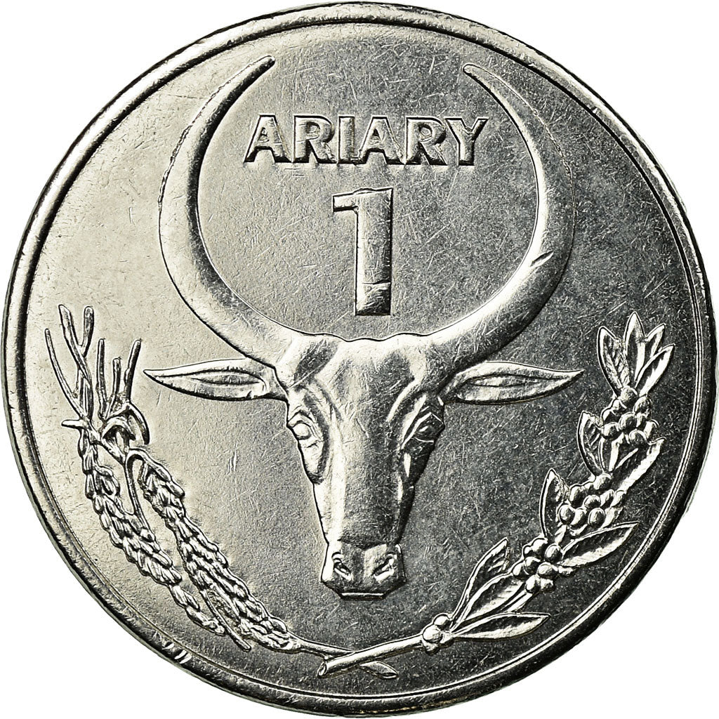 Coin, Madagascar, Ariary, 2004, Paris, EF(40-45), Stainless Steel, KM:29