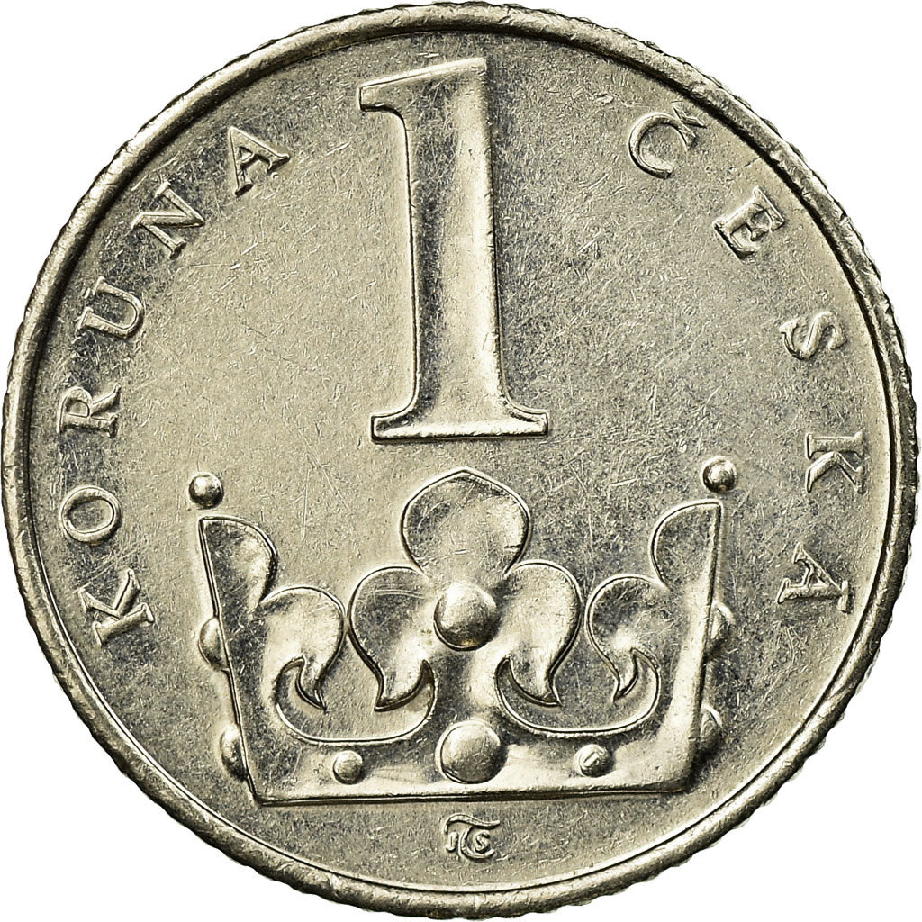 Coin, Czech Republic, Koruna, 1995, EF(40-45), Nickel plated steel, KM:7