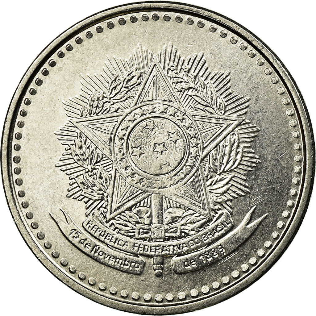 Moneda, Brasil, Cruzado, 1987, MBC, Acero inoxidable, KM:605