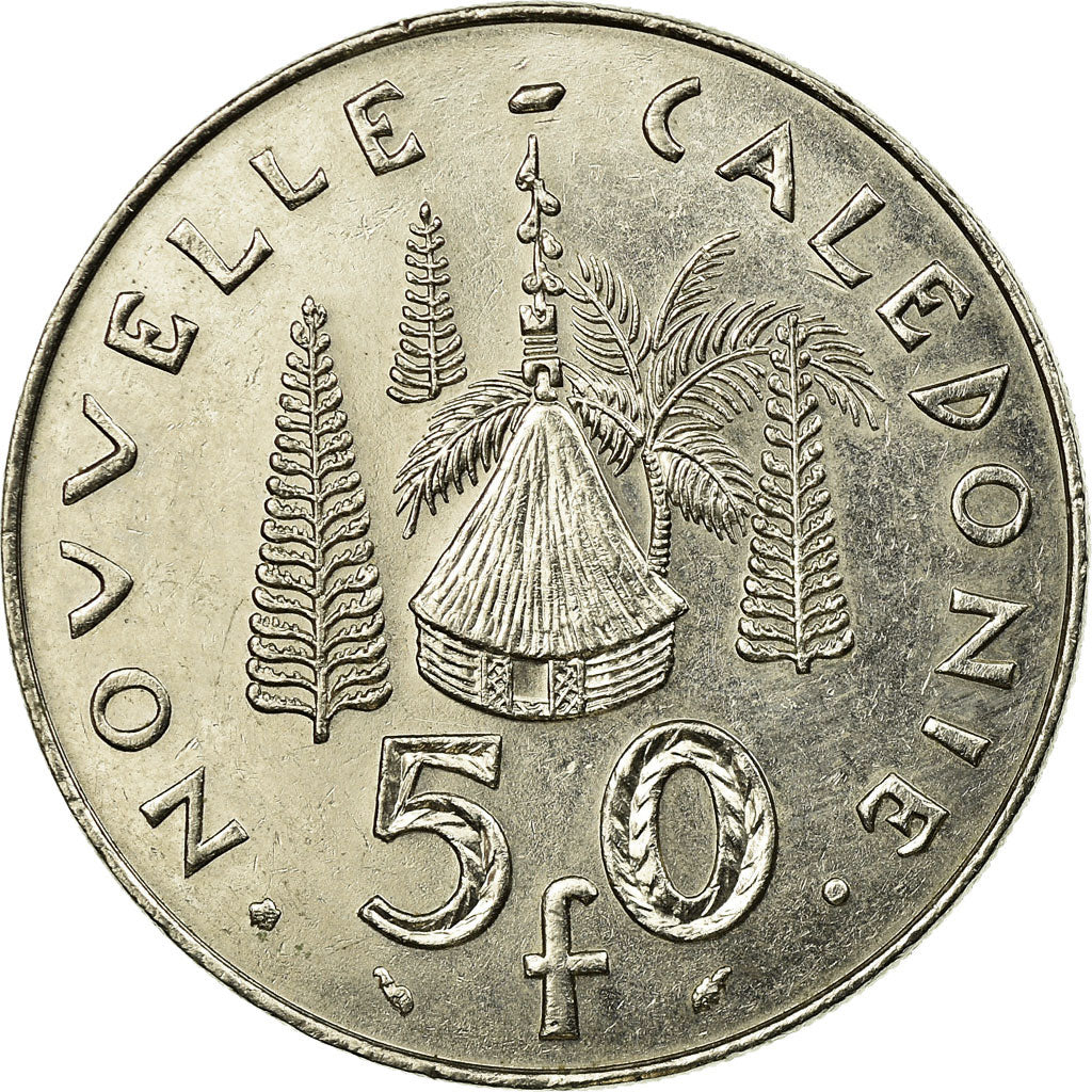 Coin, New Caledonia, 50 Francs, 1987, Paris, EF(40-45), Nickel, KM:13