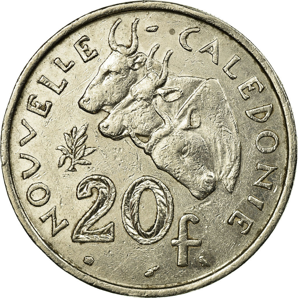 Coin, New Caledonia, 20 Francs, 1967, Paris, VF(30-35), Nickel, KM:6