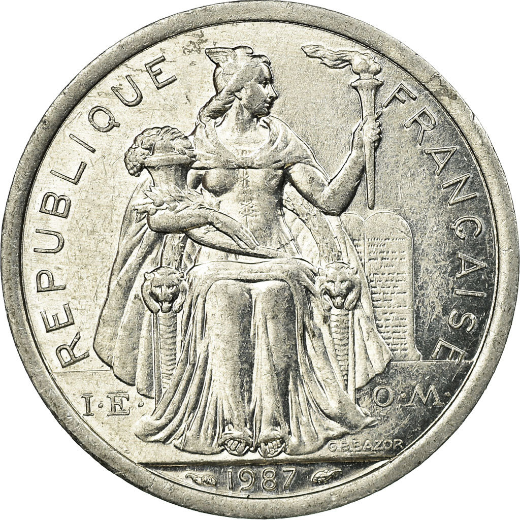 Monnaie, Nouvelle-Calédonie, 2 Francs, 1987, Paris, TTB, Aluminium, KM:14