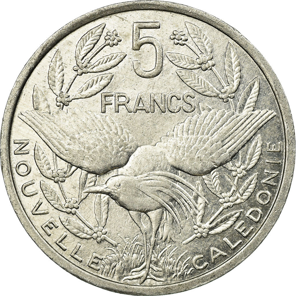 Münze, Neukaledonien, 5 Francs, 1986, Paris, SS, Aluminium, KM:16