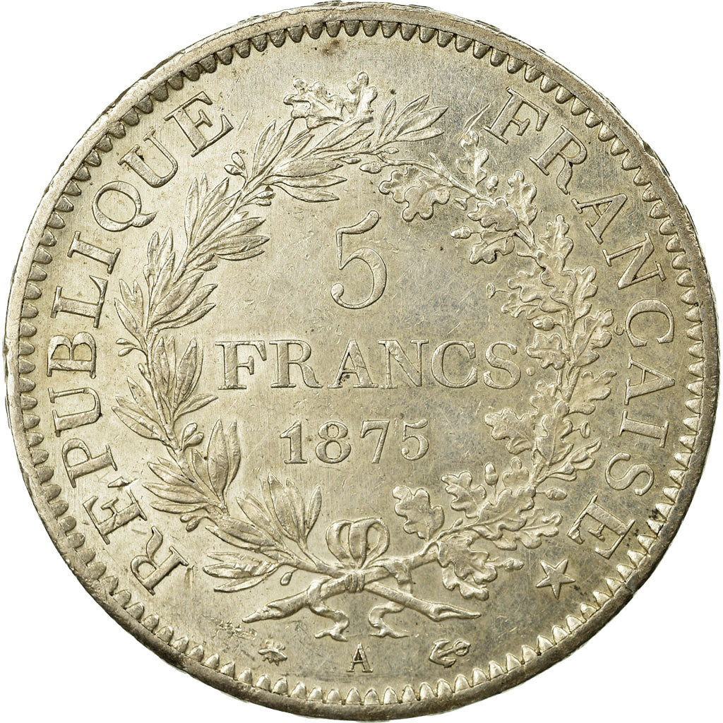 Monnaie, France, Hercule, 5 Francs, 1875, Paris, TTB, Argent, Gadoury:745a