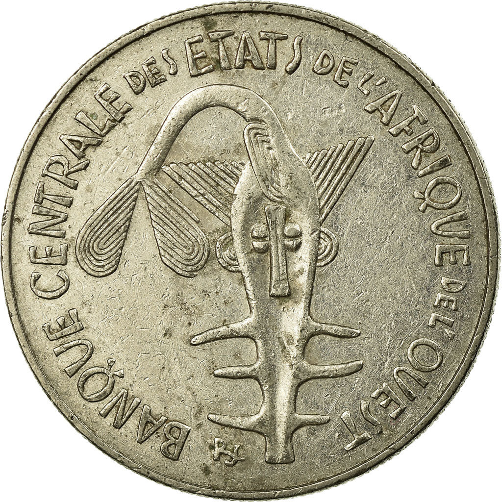 Moneta, Kraje Afryki Zachodniej, 100 Francs, 1990, Paris, VF(30-35), Nikiel