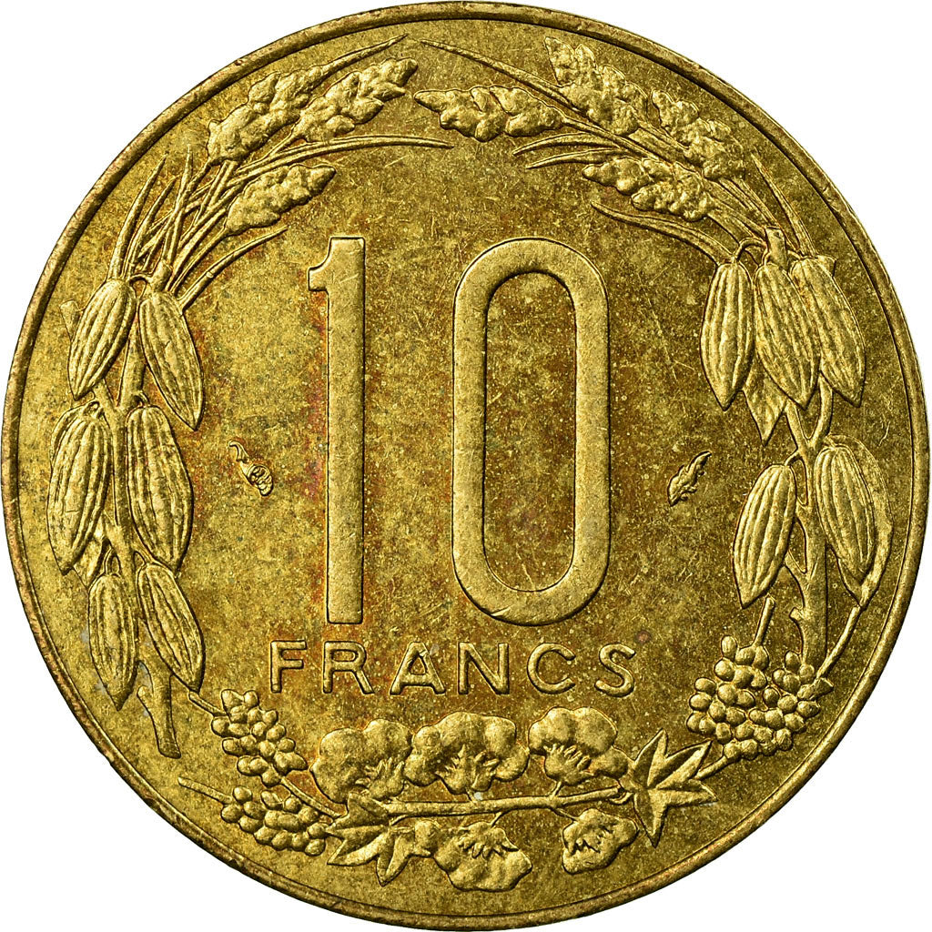 Moneta, Stati dell’Africa centrale, 10 Francs, 1992, Paris, BB