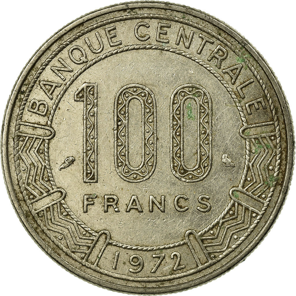 Moneta, Ciad, 100 Francs, 1972, Paris, MB+, Nichel, KM:2