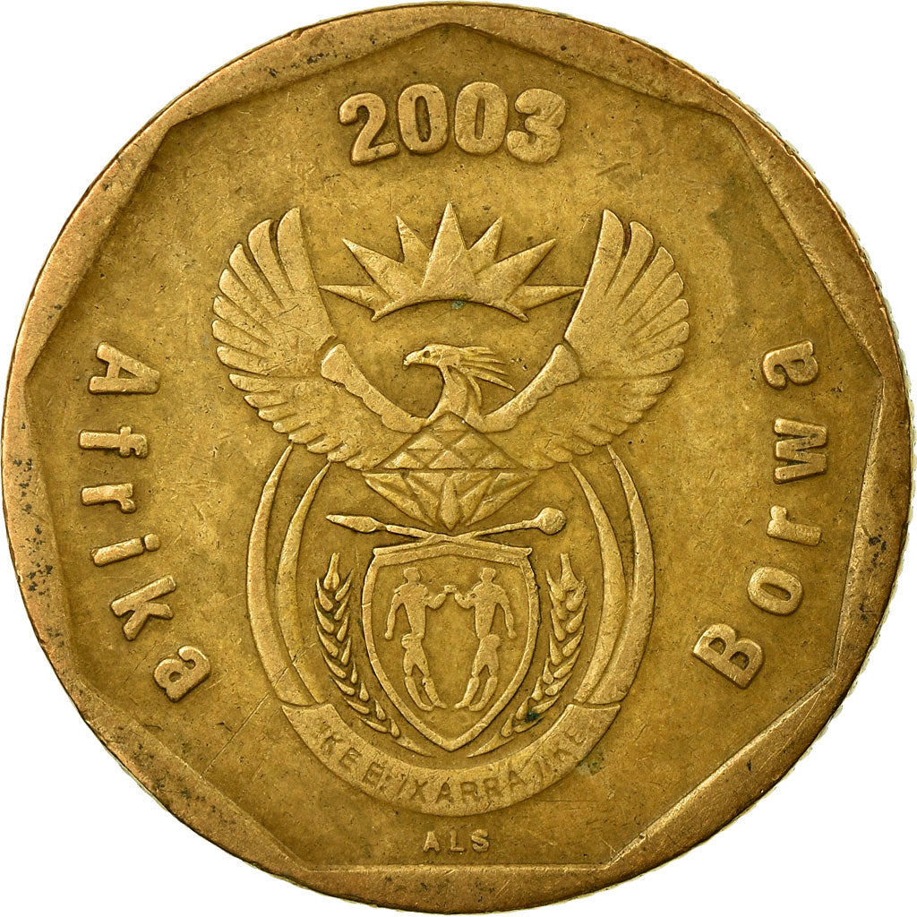 Monnaie, Afrique du Sud, 50 Cents, 2003, Pretoria, TB+, Bronze Plated Steel