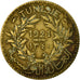 Coin, Tunisia, Anonymous, Franc, 1921, Paris, VF(20-25), Aluminum-Bronze, KM:247