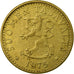 Coin, Finland, 20 Pennia, 1975, EF(40-45), Aluminum-Bronze, KM:47