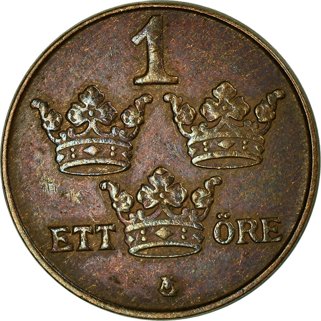Coin, Sweden, Gustaf V, Ore, 1950, EF(40-45), Bronze, KM:777.2